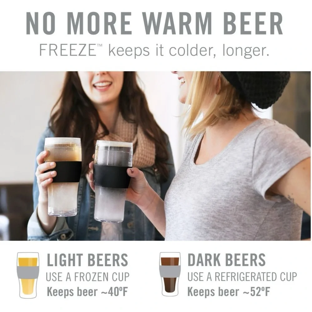 Freeze Cooling Cups For Drinks/Beer— Set of 2, Host - Picture 12 of 17